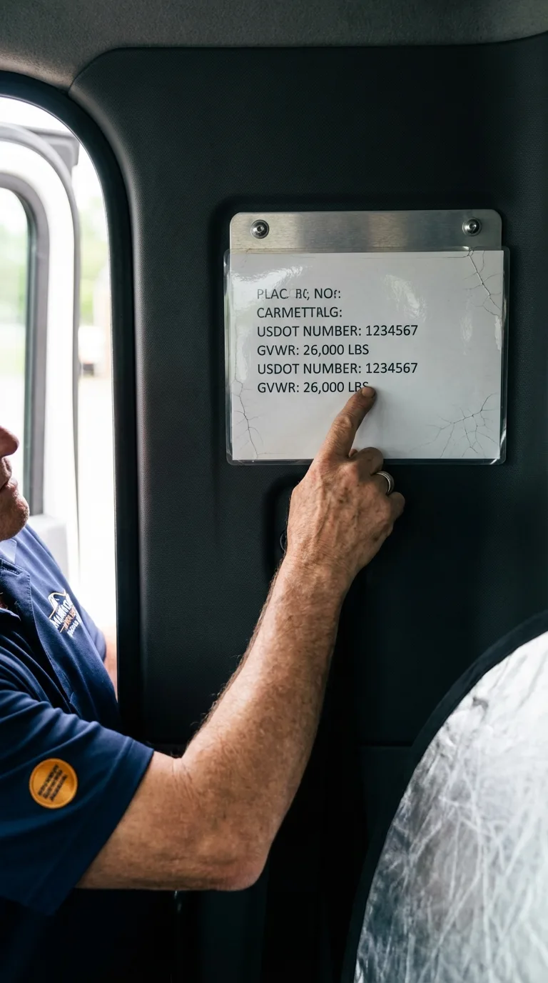USDOT licensing placard verification in Albia